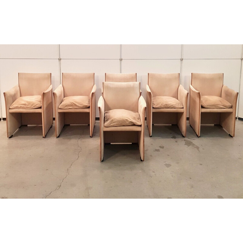 Lot de 6 fauteuils vintage 401 break - Cassina Mario Bellini 1970