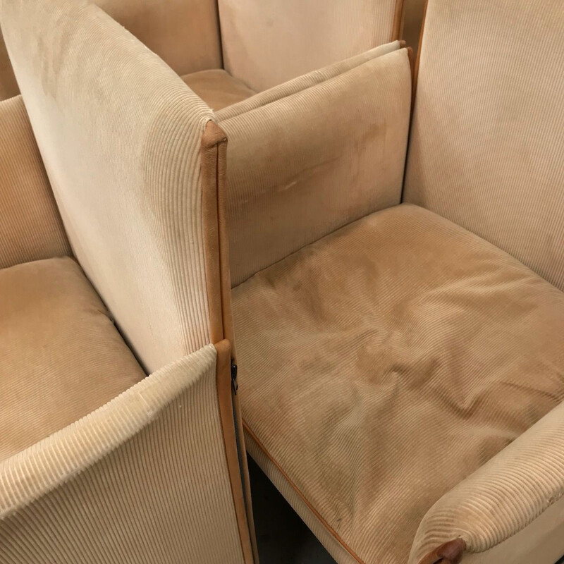 Set of 6 vintage armchairs 401 break - Cassina Mario Bellini 1970