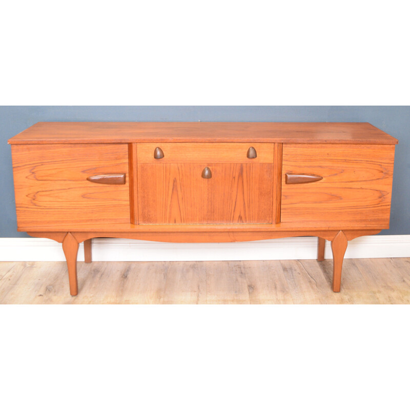 Short  vintage Teak Sideboard Cabinet 1960s