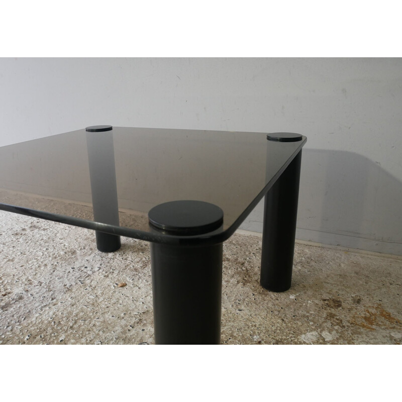 Vintage Habitat smoked glass coffee table 1980