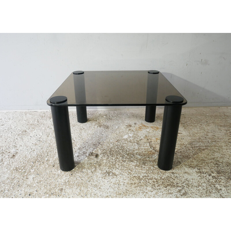 Vintage Habitat smoked glass coffee table 1980