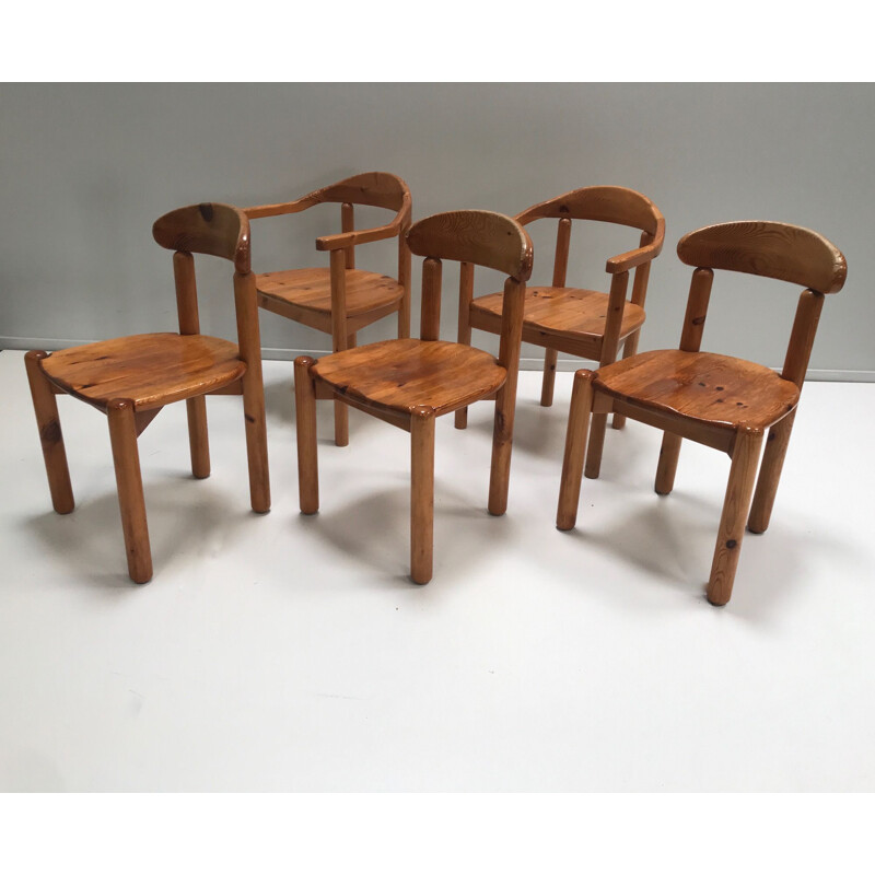 Lot de 5 chaises vintage en pin de Rainer Daumiller pour Hirtshals Savvaerk 1980