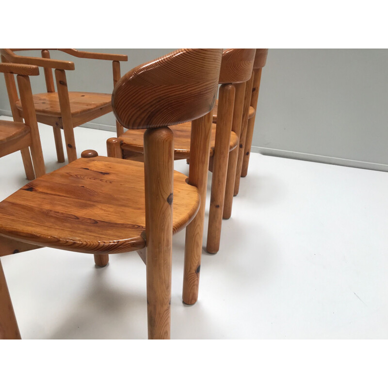 Set of 5 vintage Pine dining chair by Rainer Daumiller for Hirtshals Savvaerk 1980s