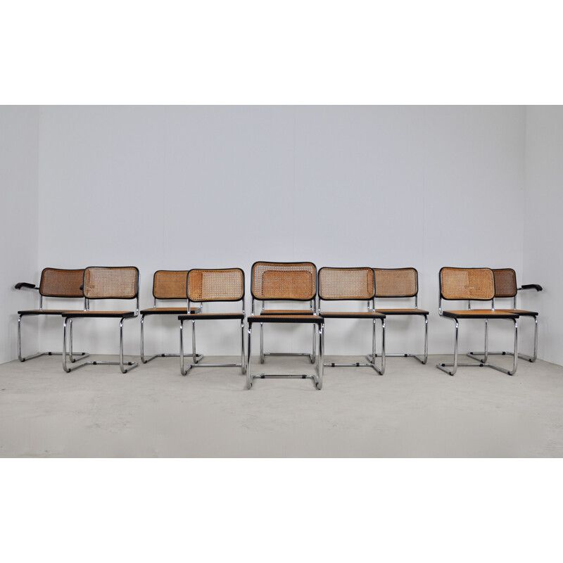 Lot de 10 fauteuils vintage  B32 par Marcel Breuer