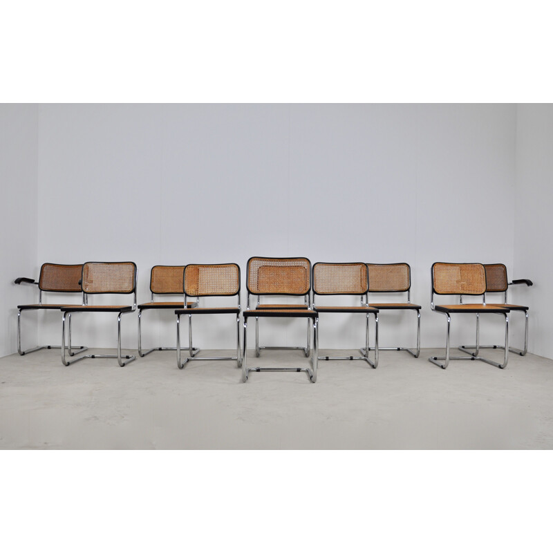 Set of 10 vintage armchairs B32 by Marcel Breuer