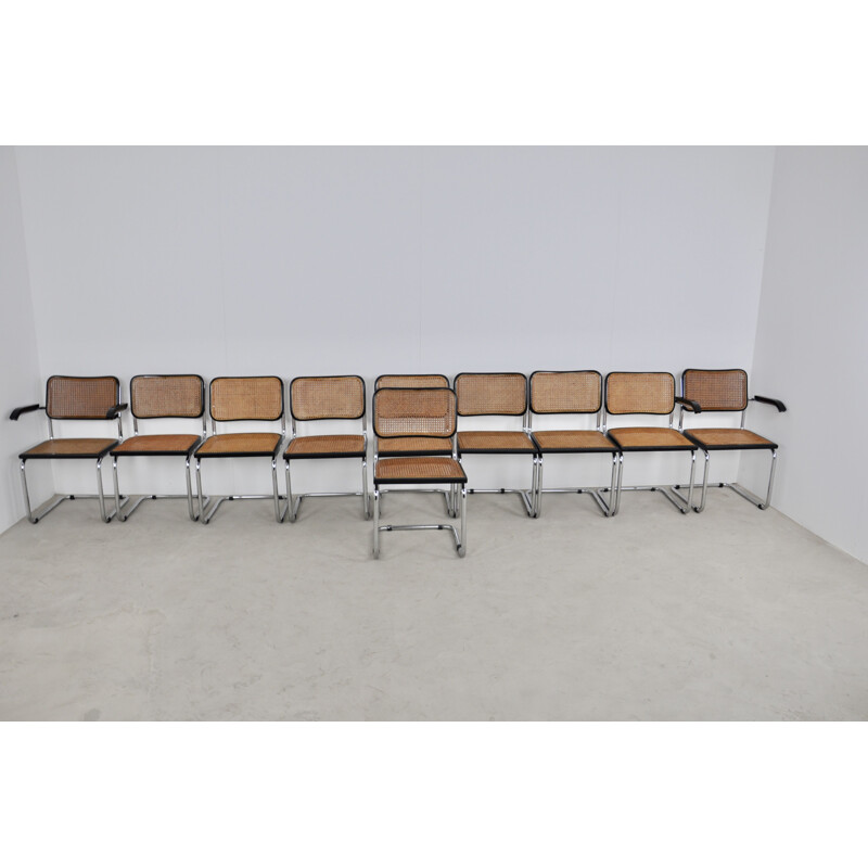 Set of 10 vintage armchairs B32 by Marcel Breuer