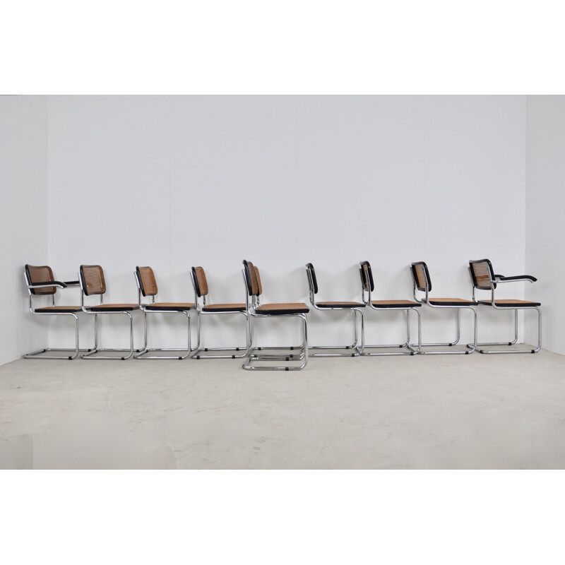 Set of 10 vintage armchairs B32 by Marcel Breuer