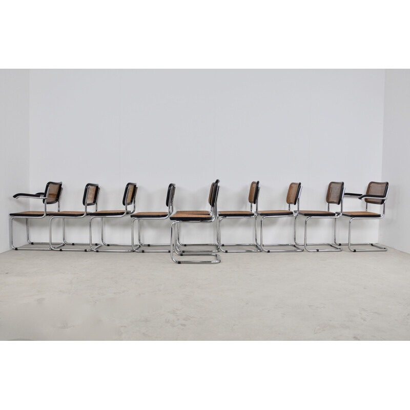 Set of 10 vintage armchairs B32 by Marcel Breuer