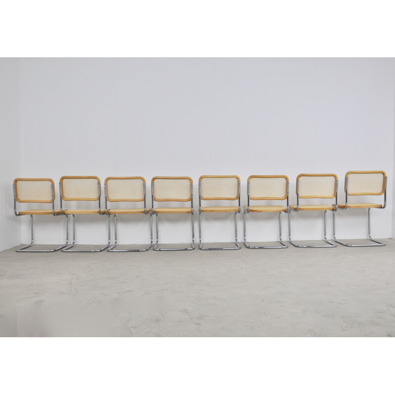 Set of 8 Vintage Dinning Chairs B32 By Marcel Breuer