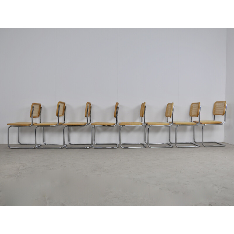 Lot de 8 chaises  vintage B32 par Marcel Breuer