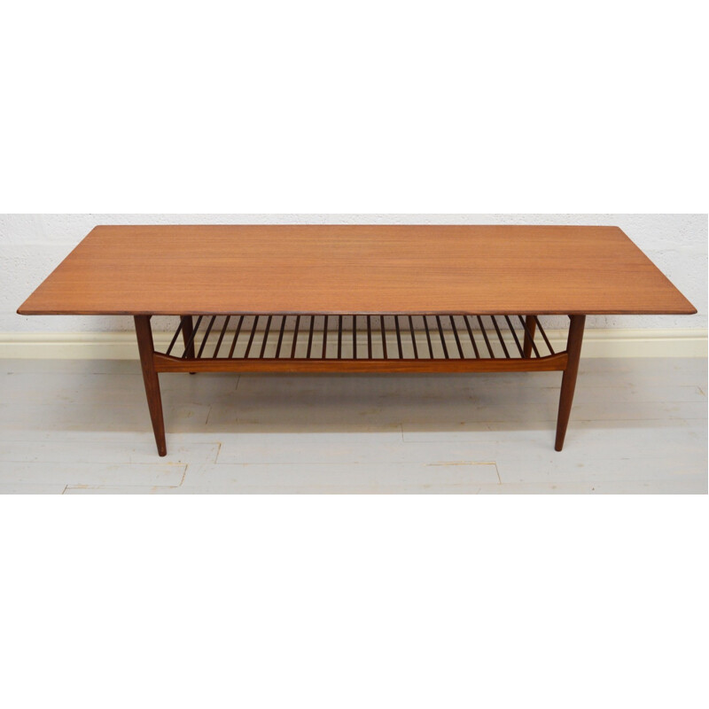 Mid-century G Plan large teak coffee table, Ib KOFOD LARSEN - 1960s