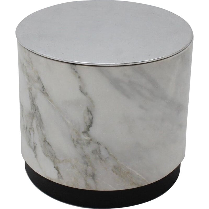 Container pouf Vintage en marbre,