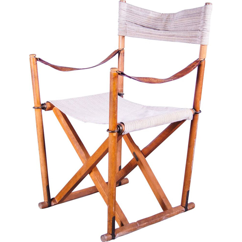 Vintage safari folding chair Mogens Koch for Interna Denmark 1932