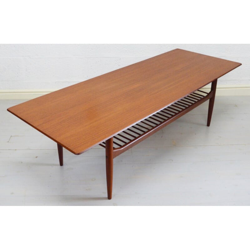 Mid-century G Plan large teak coffee table, Ib KOFOD LARSEN - 1960s