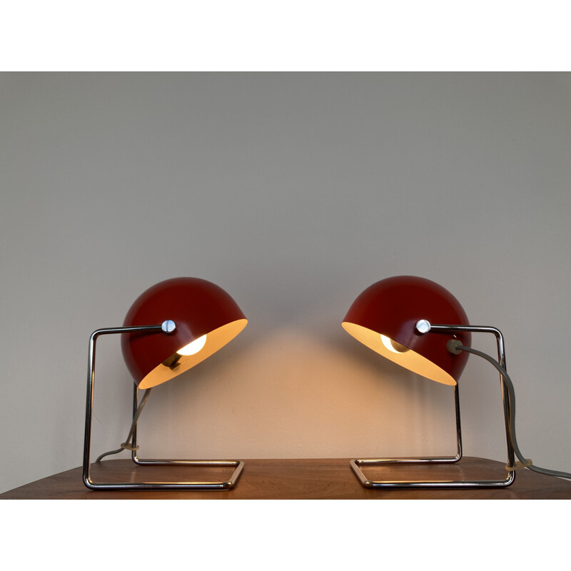 Paire de lampes de table vintage de Josef Hurka pour Napako - Type 85104 Tchécoslovaquie 1960