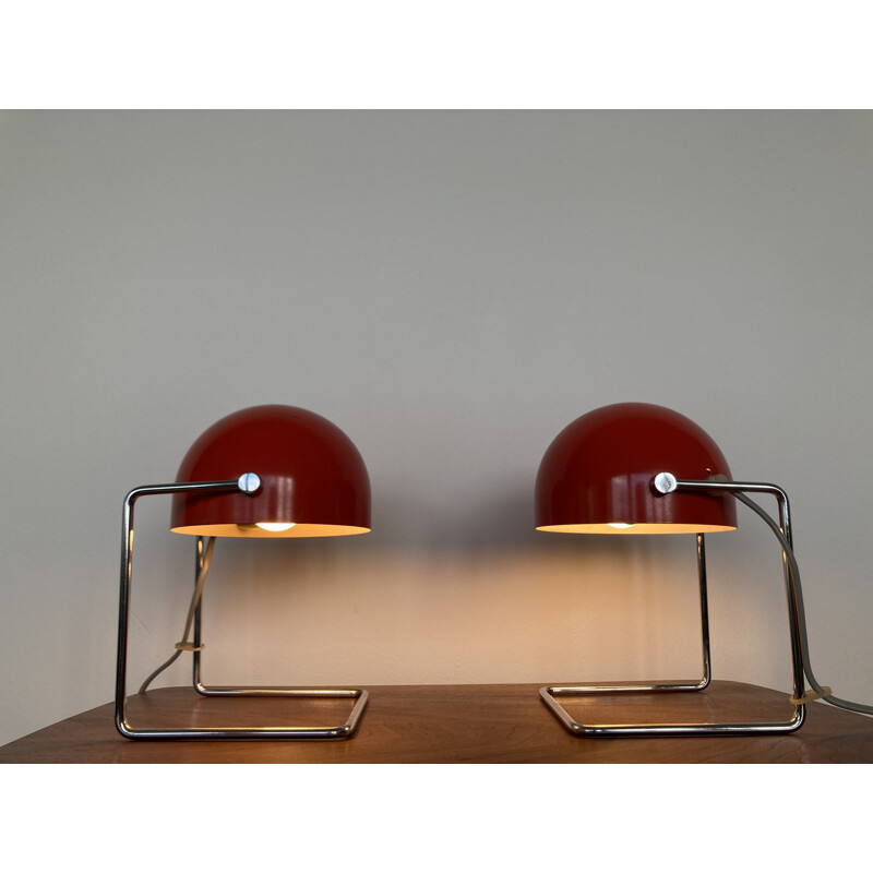 Pair of vintage Table Lamps by Josef Hurka for Napako - Type 85104 Czechoslovakia 1960s