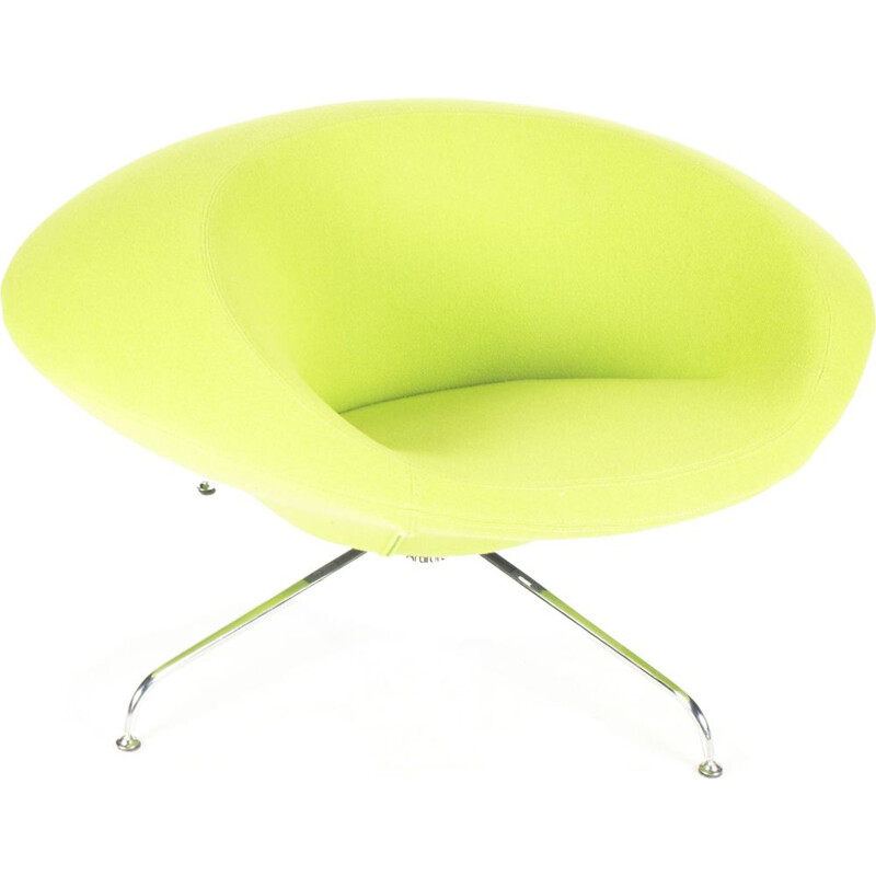 Vintage Green Kirk lounge chair by René Holten for Artifort, 1990