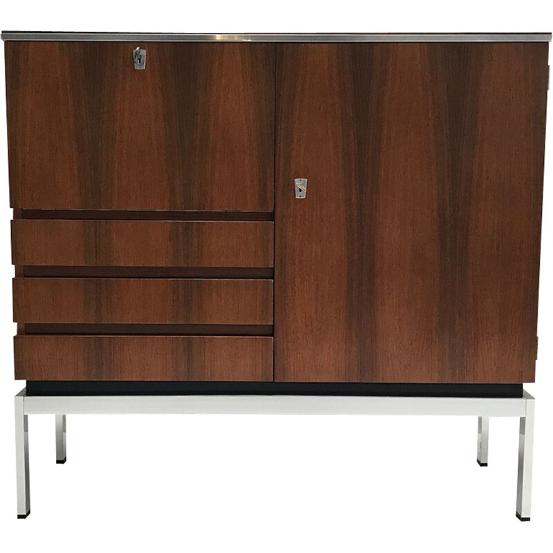 Vintage rosewood highboard Belgium 1970