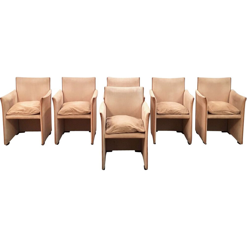 Set of 6 vintage armchairs 401 break - Cassina Mario Bellini 1970