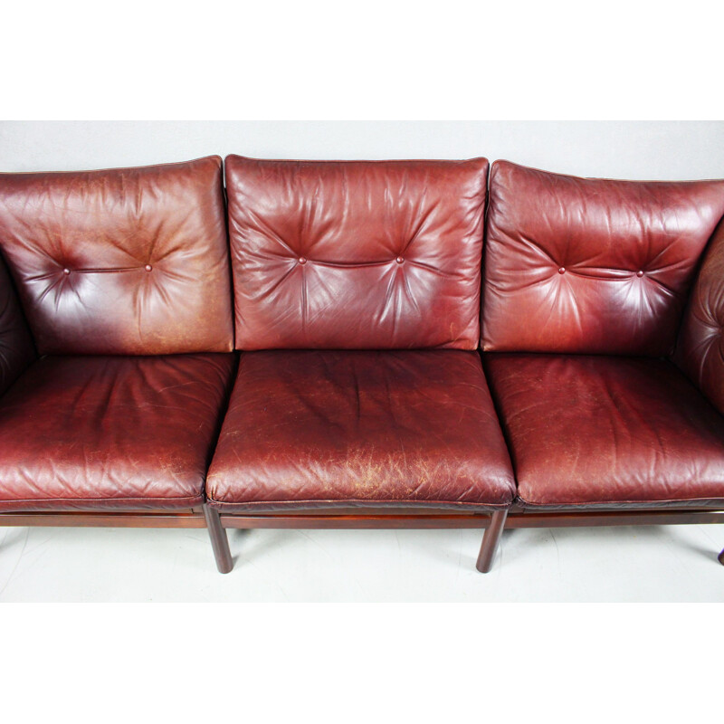 Vintage Leather Sofa Ilona by Arne Norell, Aneby Møbler 1960s