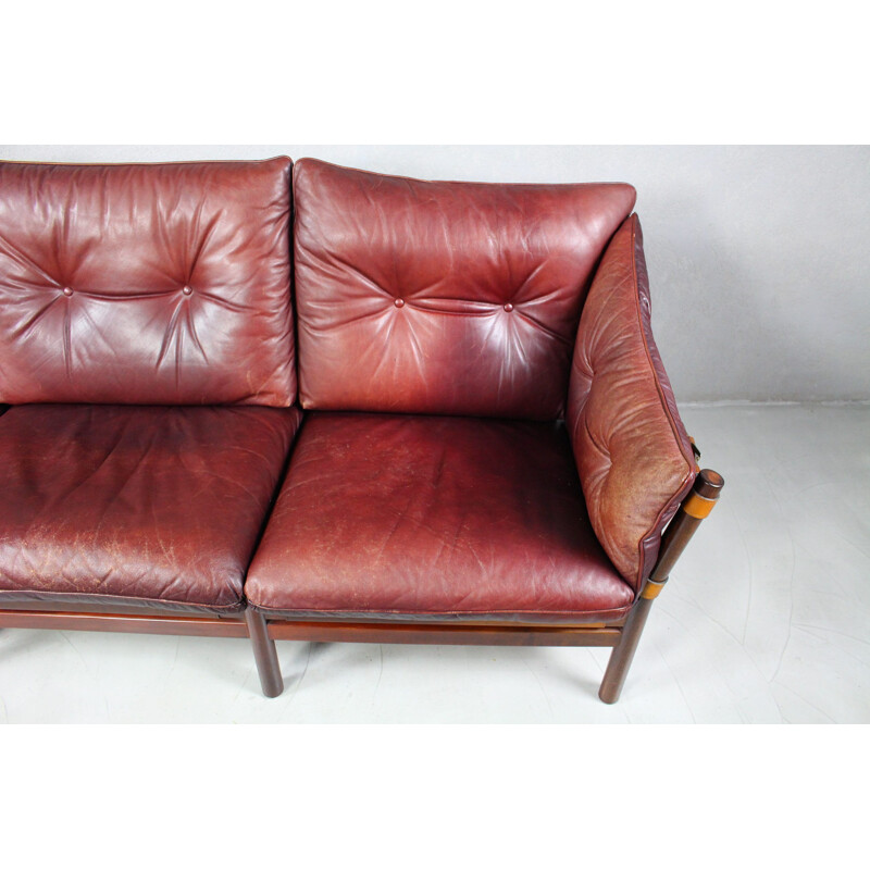 Vintage Leather Sofa Ilona by Arne Norell, Aneby Møbler 1960s