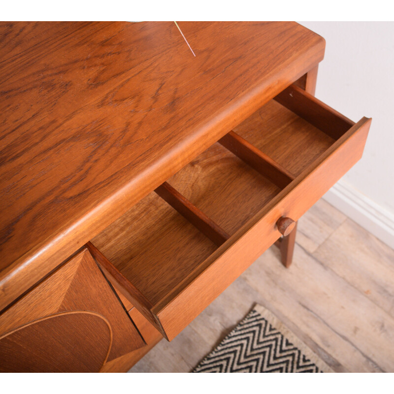 Vintage Teak  Nathan Circles Long Teak Sideboard 1960s