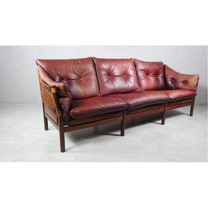 Vintage-Ledersofa Ilona von Arne Norell, Aneby Møbler 1960