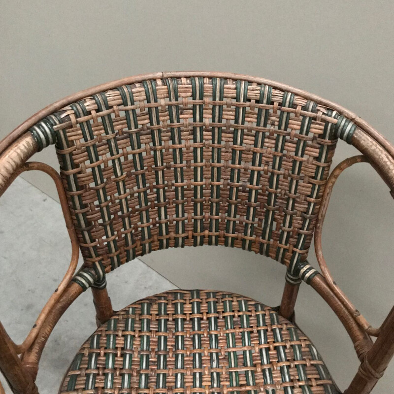 Sillón vintage de bambú 1930