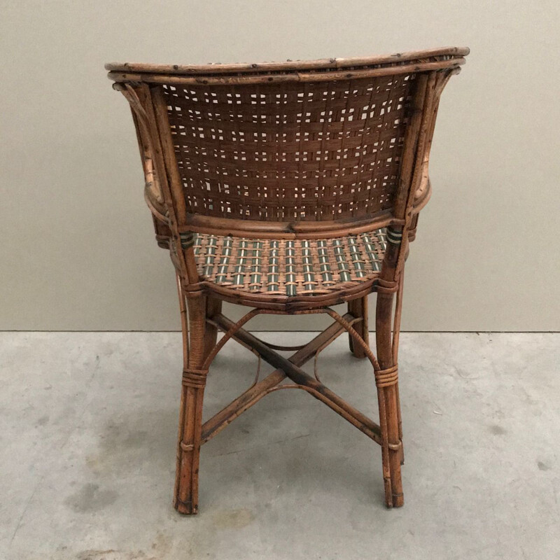 Vintage Bamboo kid's armchair 1930s