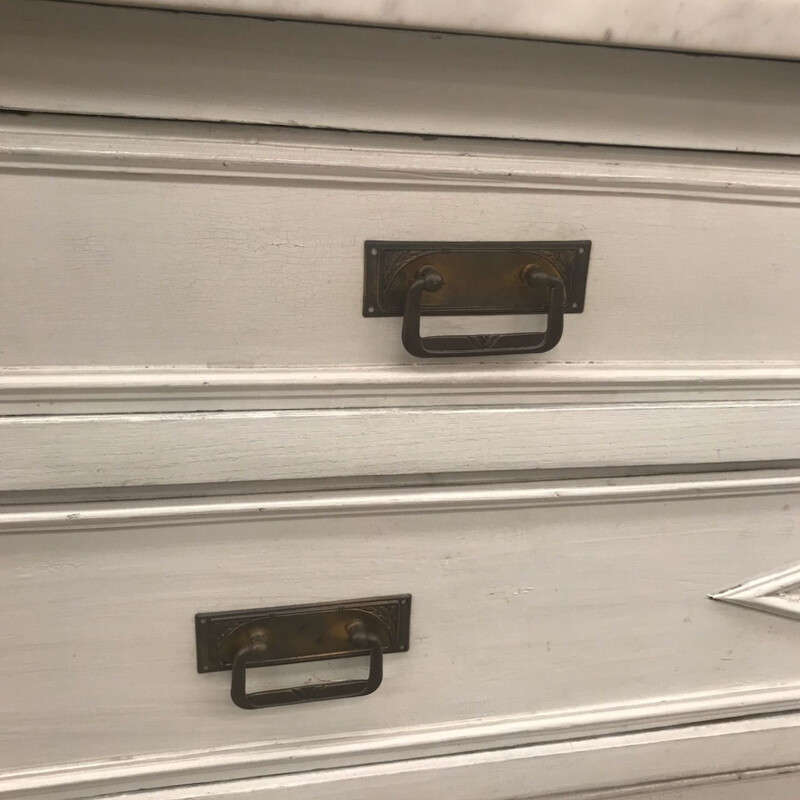 Vintage vanity with Carrara marble top