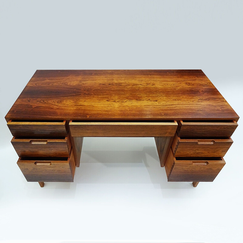 Mid Century compact Rosewood kneehole desk Danish