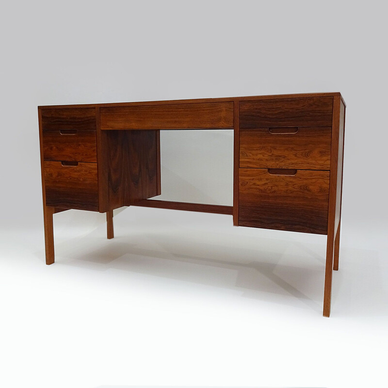 Mid Century compact Rosewood kneehole desk Danish