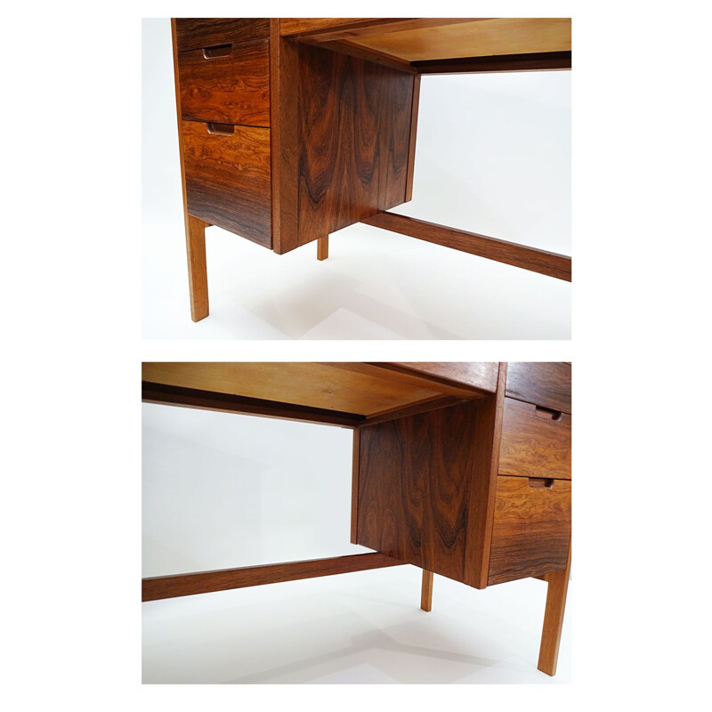 Mid Century compact Rosewood kneehole desk Danish