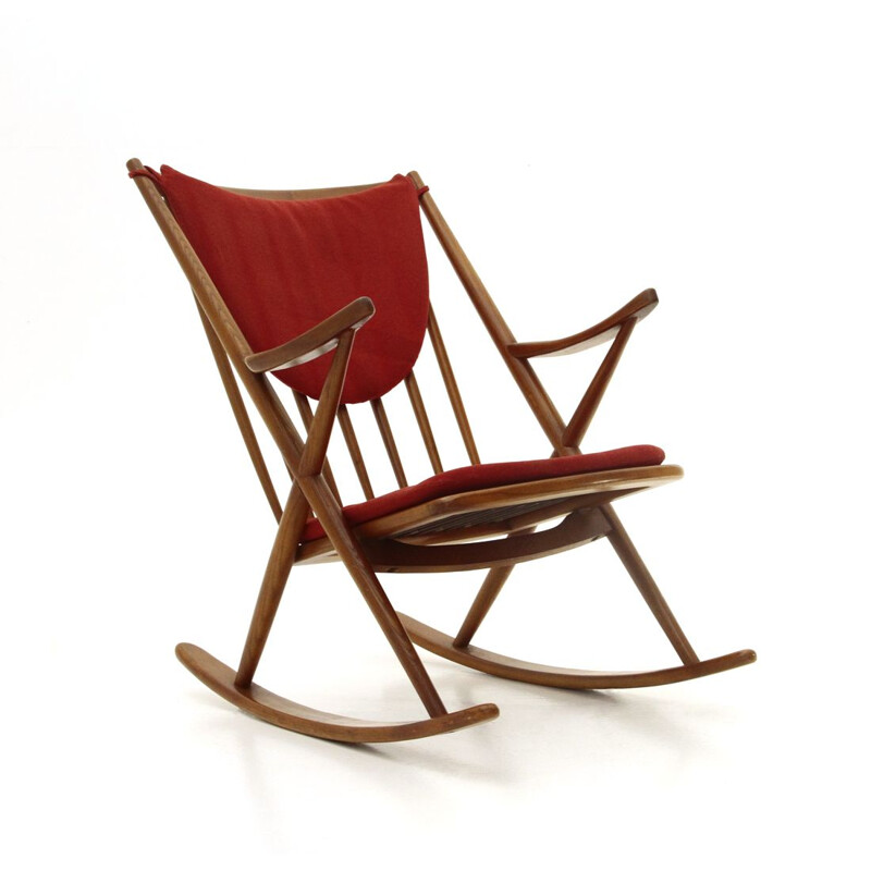 Rocking chair vintage de Frank Reenskaug pour Bramin 1960