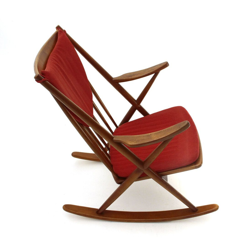 Vintage Rocking chair by Frank Reenskaug for Bramin, 1960s