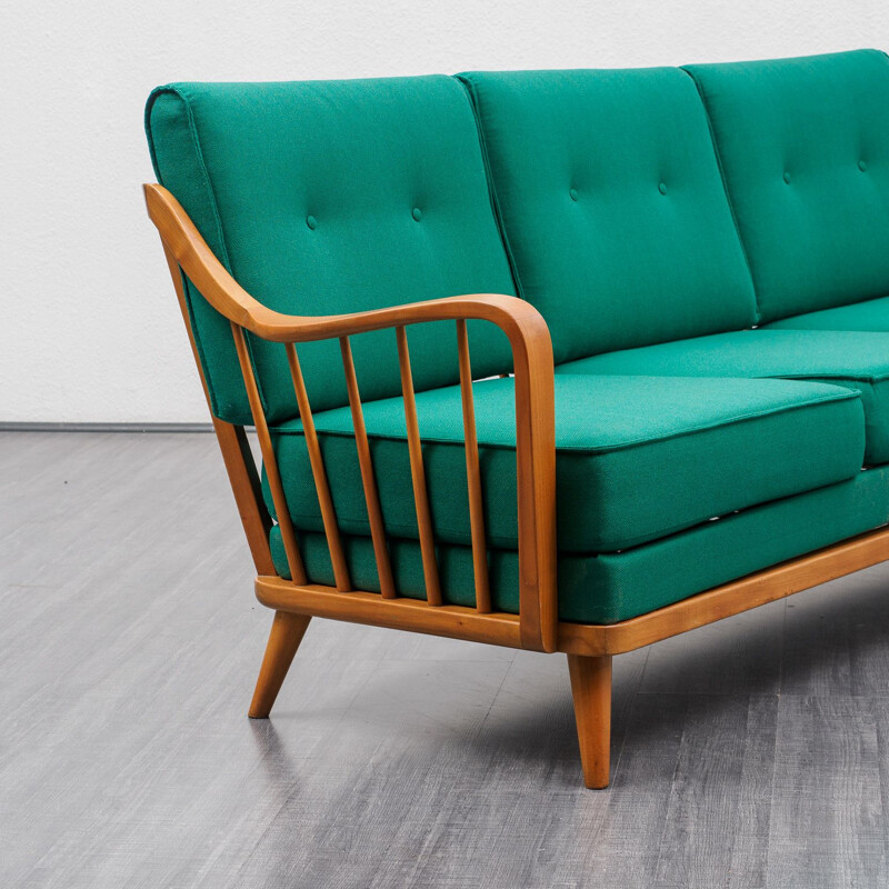 Vintage cherrywood sofa, Knoll Antimott, 1950s