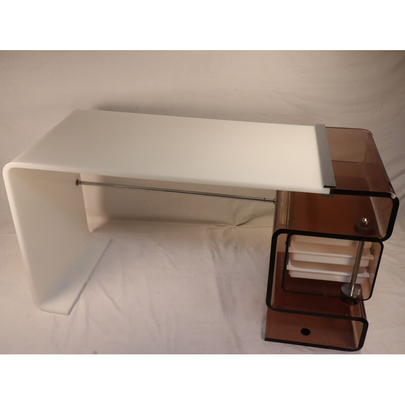 Vintage Plexiglas desk 1970