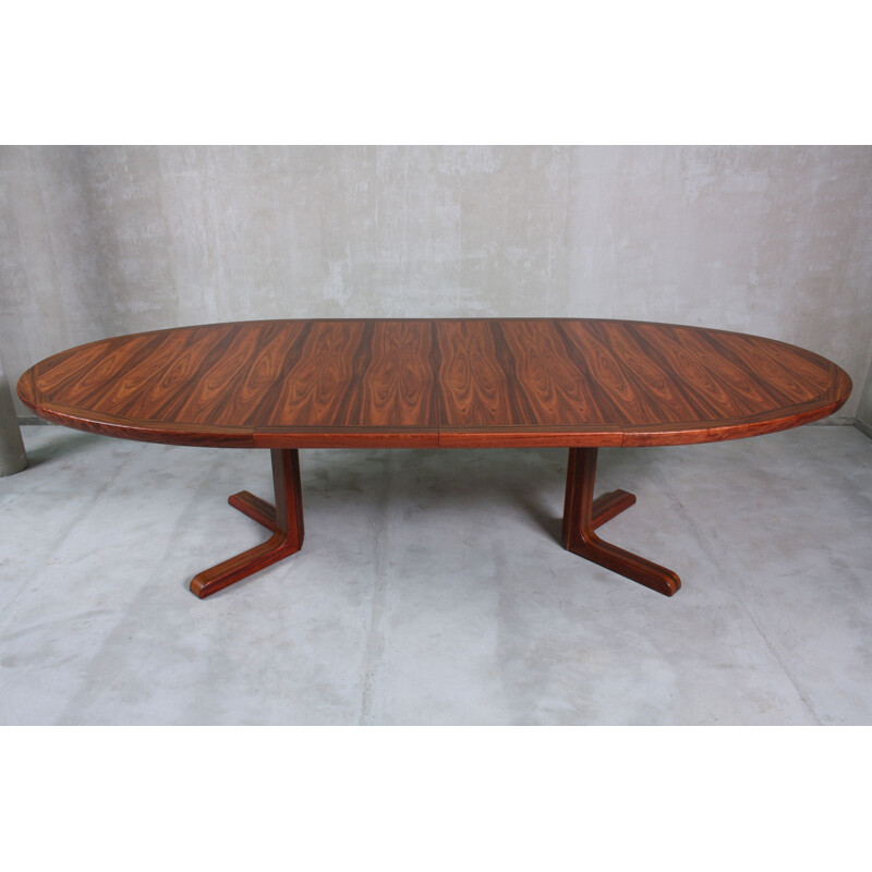 Vintage Oval Rosewood Dining Table from Skovby, Danish 1960s