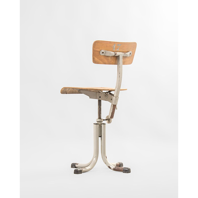 Vintage Wood & metal industrial stool