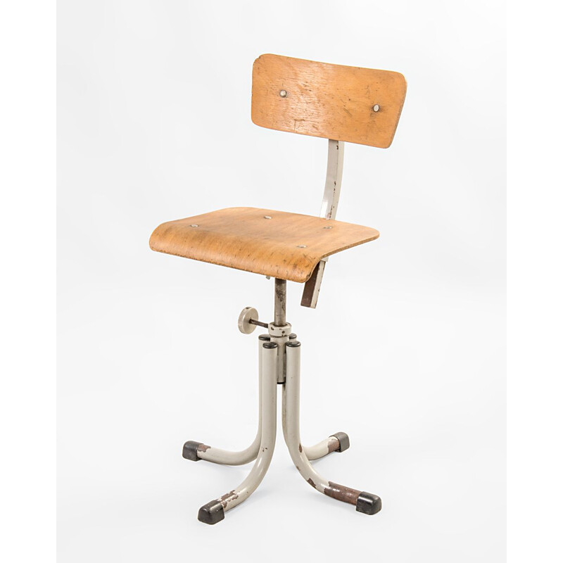Vintage Wood & metal industrial stool