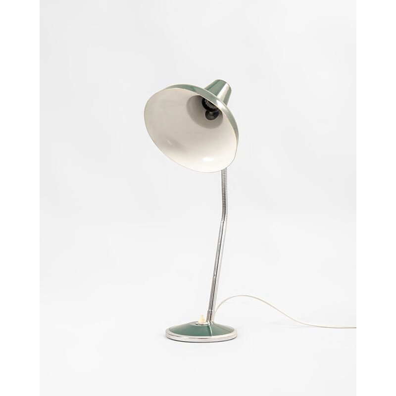Lámpara de mesa verde Vintage 1950