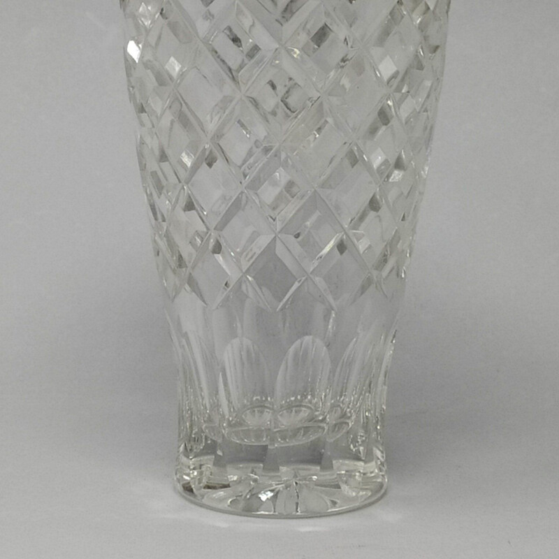 Shaker à cocktail Vintage en cristal taillé avec seau à glace Italie 1950