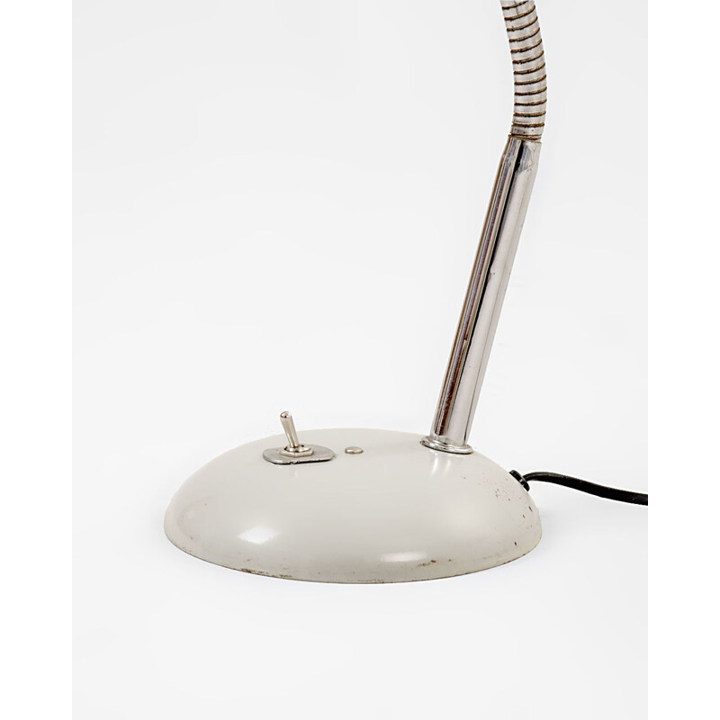 Lámpara de mesa vintage gris de Kaiser Idell, Francia 1950