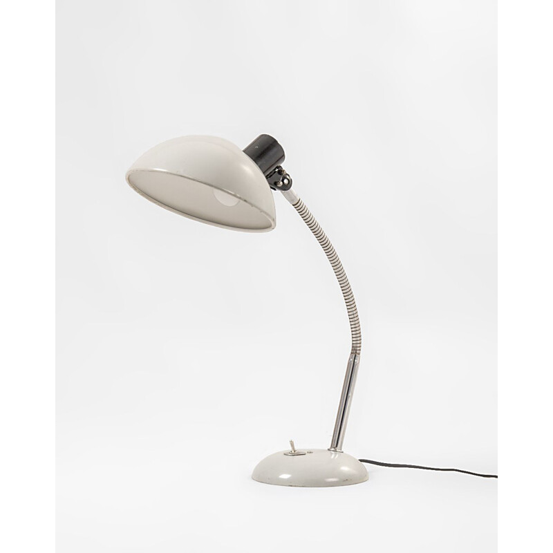 Lampe de table vintage grise de Kaiser Idell, France 1950