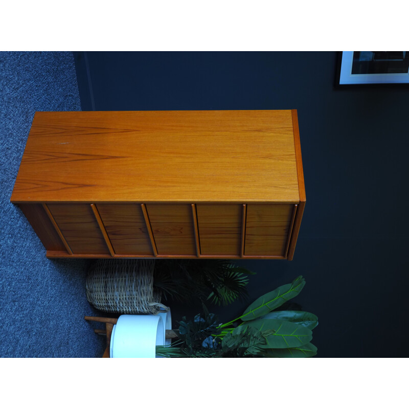 Mid Century Teak Narrow Chest of Drawers Storage Danish 