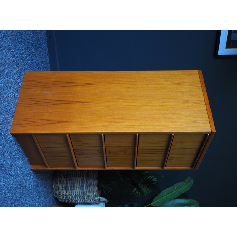 Mid Century Teak Narrow Chest of Drawers Storage Danish 