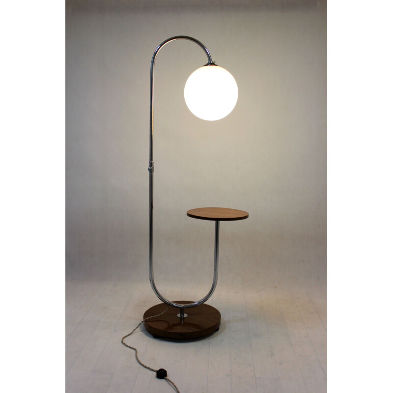 Vintage Art Deco Floor Lamp by Jindrich Halabala, 1940s