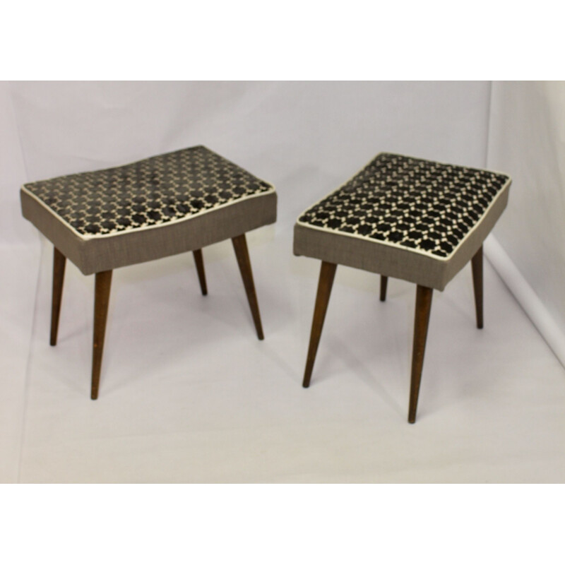 Pair of Scandinavian vintage stools  1960s