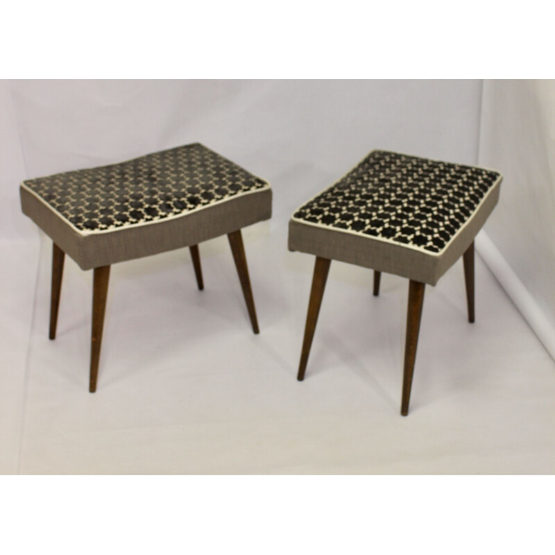 Paire de tabourets vintage scandinaves 1960