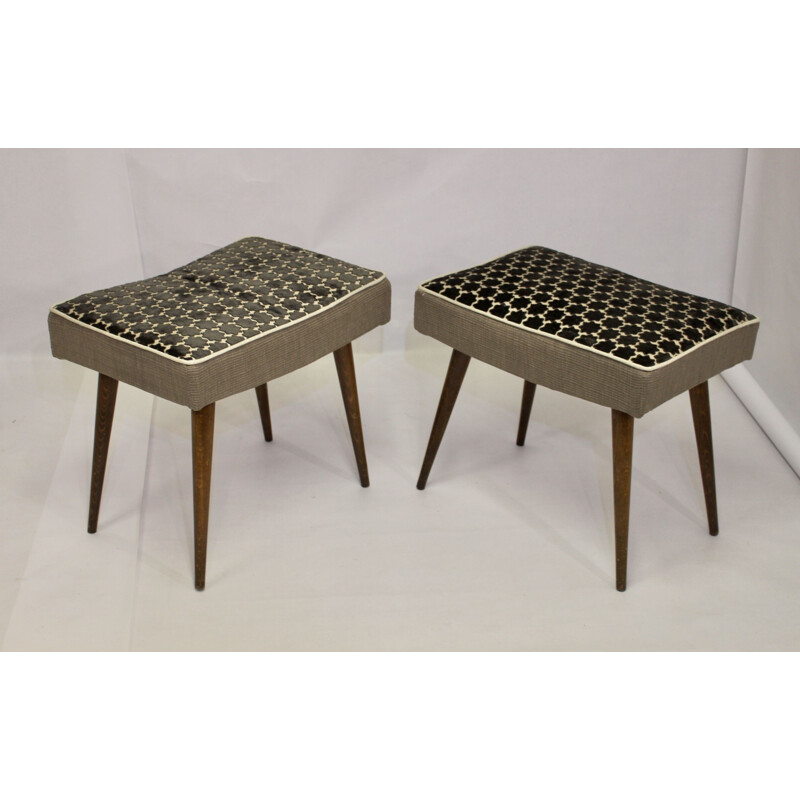 Paire de tabourets vintage scandinaves 1960